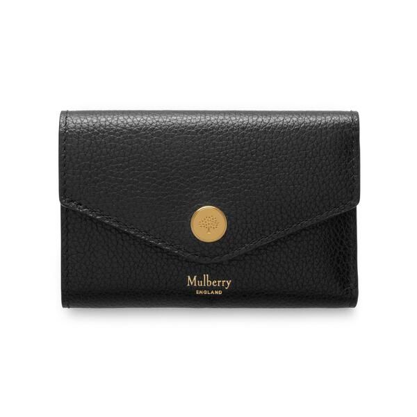 マルベリー レディース アクセサリー 財布 Mulberry Folded MultiCard Wallet Black SCG ブラック