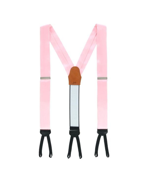 トラファルガー メンズ アクセサリー ベルト シルク Trafalgar Mensutton Solid Silk Formal End Suspenders Pink ピンク