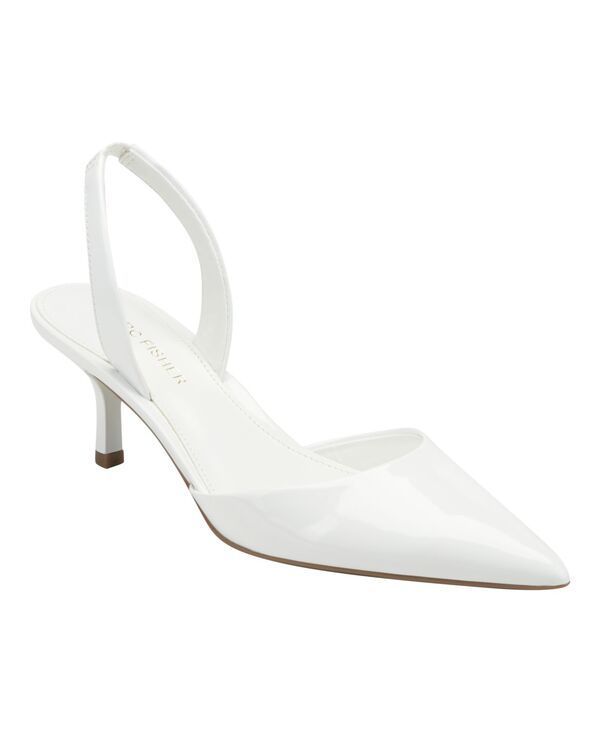 マークフィッシャー レディース シューズ パンプス ヒール Marc Fisher Womens Iced Slingbackitten Heel Pumps White Patent ホワイト