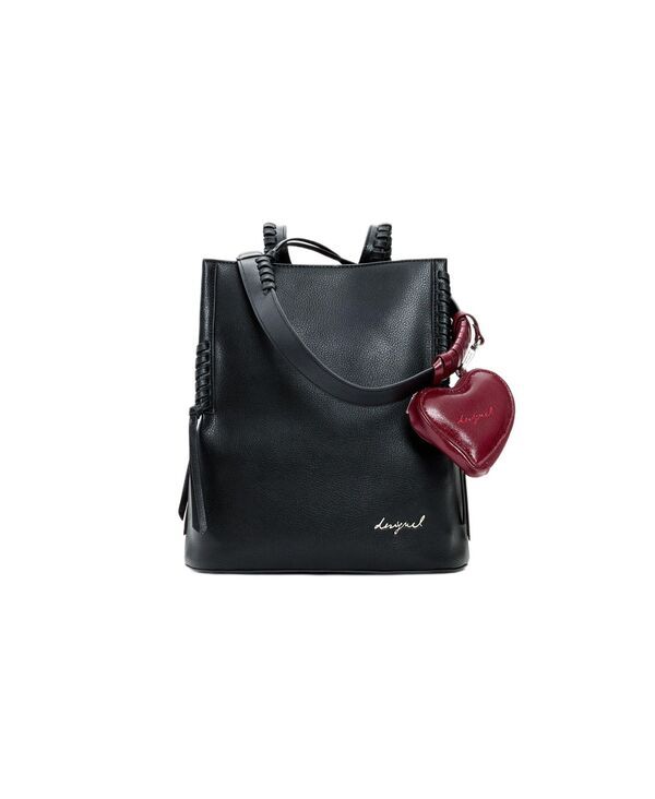 デジグアル レディース バッグ バックパック・リュックサック Desigual Womens Medium backpack charm heart Black ブラック