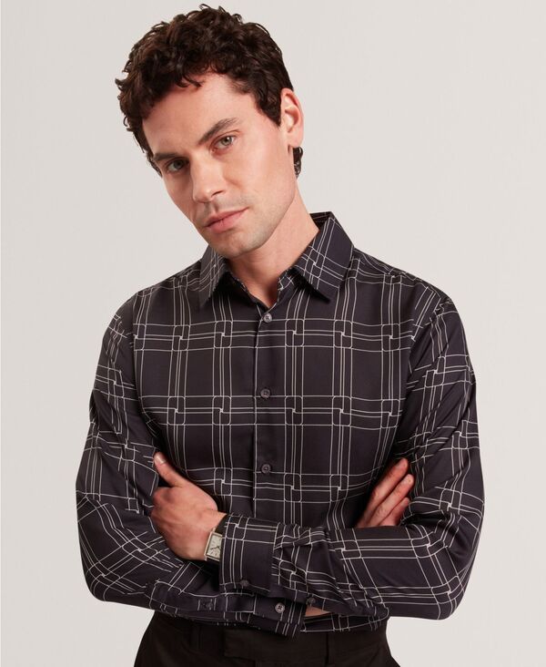テッドベーカー メンズ トップス シャツ 長袖 Ted Baker Mens Lirra LongSleeve Shirt Black ブラック