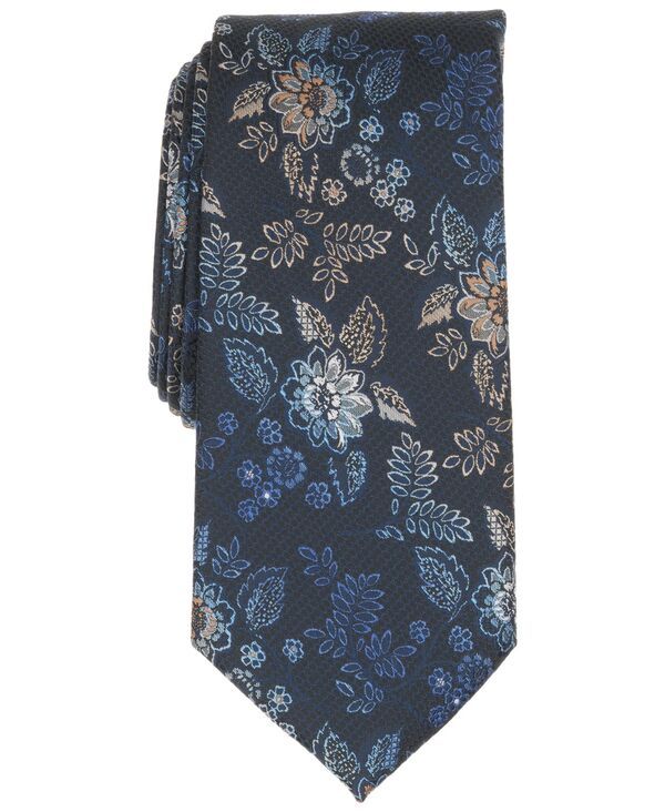 ペリーエリス メンズ アクセサリー ネクタイ フラワー柄 フラワー Perry Ellis Portfolio Mens Hamery Floral Tie Navy ネイビー