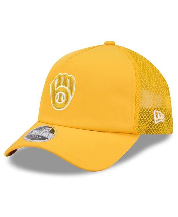 ニューエラ メンズ アクセサリー 帽子 New Era Mens Gold Milwaukee Brewers 2026 Batting Practice Apex 9FORTY Adjustable