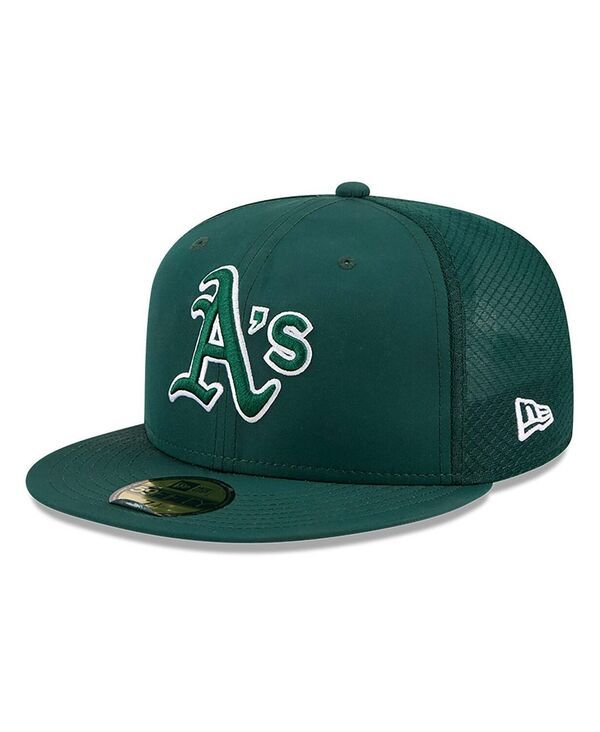ニューエラ メンズ アクセサリー 帽子 New Era Mens Green Athletics 2026 Batting Practice 59FIFTY Fitted Hat Green グリーン