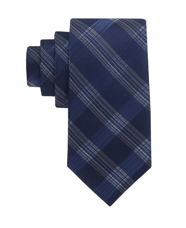 カルバンクライン メンズ アクセサリー ネクタイ Calvin Klein Mens Ophelia Plaid Classic Tie Navy ネイビー