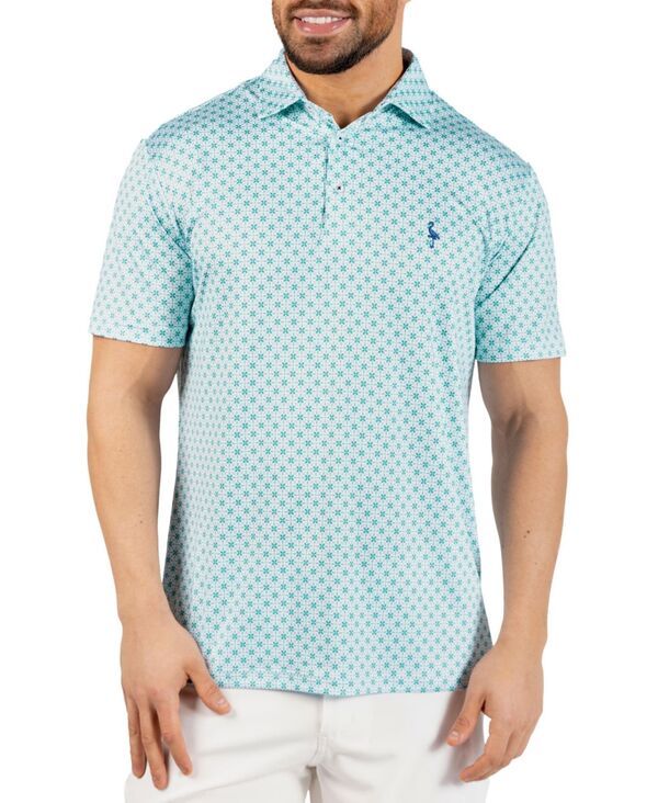 テーラーバード メンズ トップス ポロシャツ フラワー柄 プリント フラワー Tailorbyrd Mens Geo Floral Printed Performance Polo Spearmint