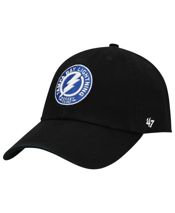 47 ブランド メンズ アクセサリー 帽子 47 Brand Mens Black Tampa Bay Lightning Team Clean Up Adjustable Hat Black ブラッ