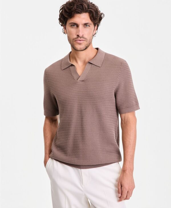 アルファニ メンズ トップス ポロシャツ Alfani Mens Textured Polo Shirt Dill Seed