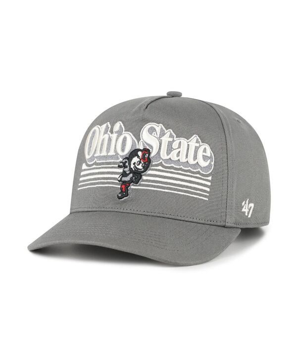 47 ブランド メンズ アクセサリー 帽子 47 Brand Mens Gray Ohio State Buckeyescript Fade Hitch Adjustable Hat Gray グレー
