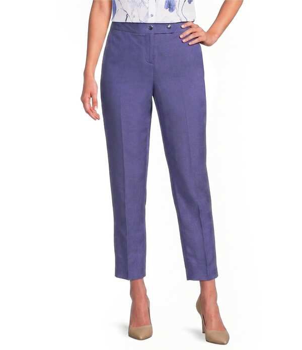 カルバンクライン レディース ボトムス カジュアルパンツ アンクル リネン Calvin Klein Coordinating Linen Blend Slim Leg Ankle Pants Fut