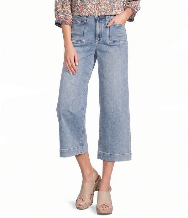 エヌワイディージェイ レディース ボトムス デニムパンツ ワイドレッグ キャップ ジーンズ NYDJ Brigitte Stretch Denim High Rise Wide Leg Capri L 18,235円