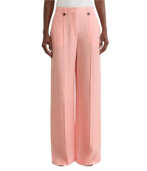 レイス レディース ボトムス カジュアルパンツ ワイドレッグ Reiss Magda Mid Rise Wide Leg Suitrouser Pants Pink ピンク