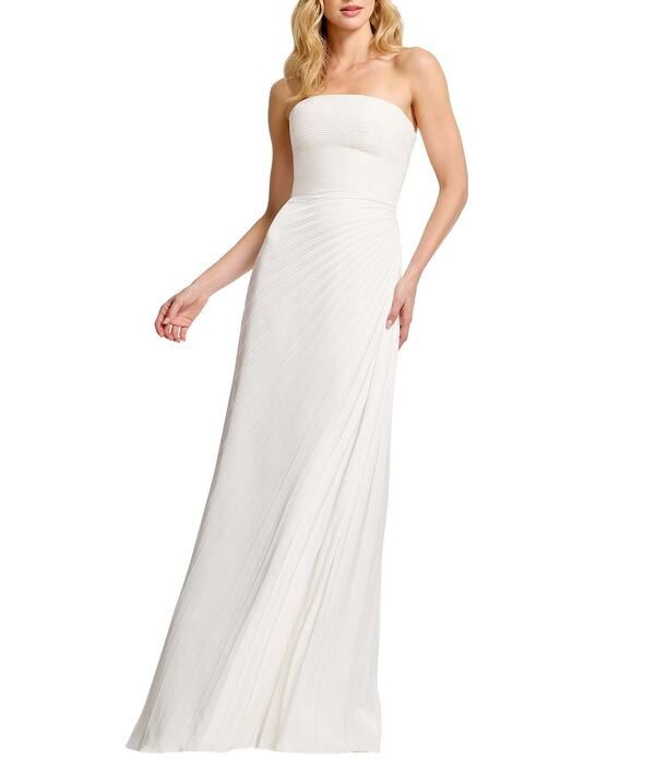 ドレスザポプレーション レディース トップス ワンピース A ライン プリーツ ストラップレス Dress the Population Kinley Strapless Pleated A Line