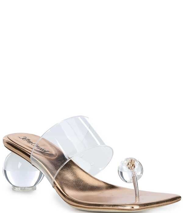 ジェフリー キャンベル レディース シューズ ヒール サンダル Jeffrey Campbellatus Ball Clear Vinyl Sandals Rose Gold ゴールド