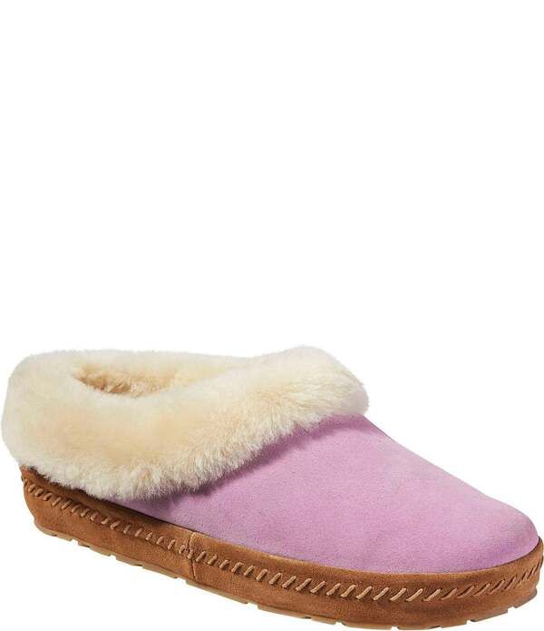 エルエルビーン レディース シューズ サンダル LLBean Wicked Good Shearling Squam Lake Slippers Pale Mauve