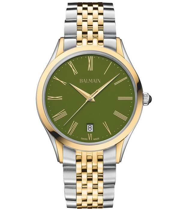 バルマン レディース アクセサリー 腕時計 Tシャツ Balmain Paris Mens Quartz Analog Two Tone Stainlessteel Bracelet Watch Tw