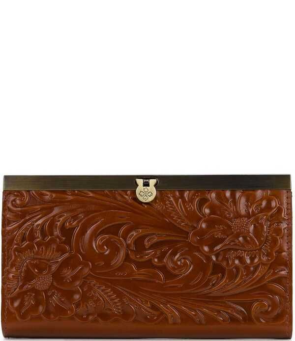 パトリシアナシュ レディース アクセサリー 財布 フラワー柄 レザー フラワー Patricia Nash Tooled Black FloralEmbossed Leather Cauchy Wal