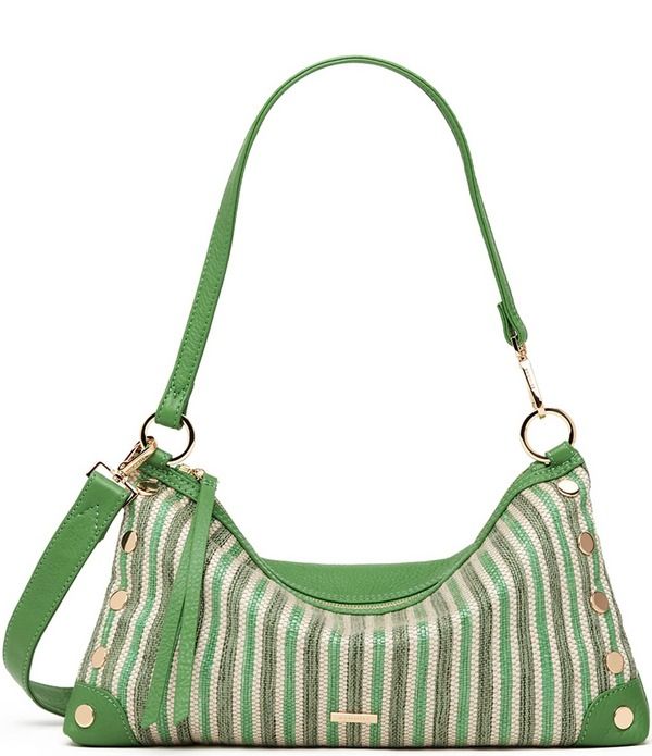 ハミット レディース バッグ Hammitt Kyle Medium Pickle Stripe Jute Studded Shoulder Bag Pickle Stripe ストライプ