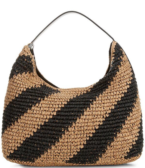 アンナアヴァ レディース バッグ Anna Ava Lillian Stripe Hobo Bag Black ブラック