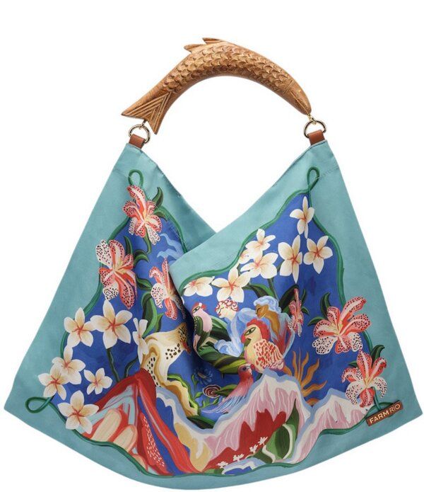 ファーム レディース バッグ サテン Farm Rio Garden of Life Satin Scarfish Small Handle Scarf Bagarden of Life Multi 28,470円