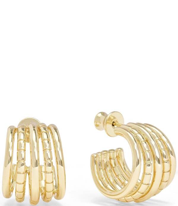 メリンダマリア レディース アクセサリー ピアス・イヤリング Melinda Maria Talon 5 Row Hoop Earrings Gold ゴールド