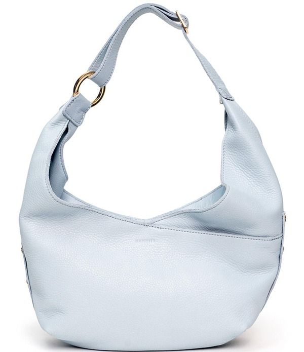ハミット レディース バッグ Hammittomedium Zip Hobo Shoulder Bag Hazy Blue ブルー