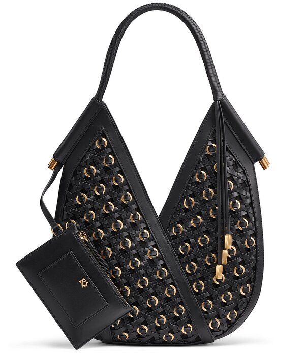 ダナキャラン レディース バッグ ミニ Donna Karan Baldwin Mini Shoulder Bag Black Gold ブラック