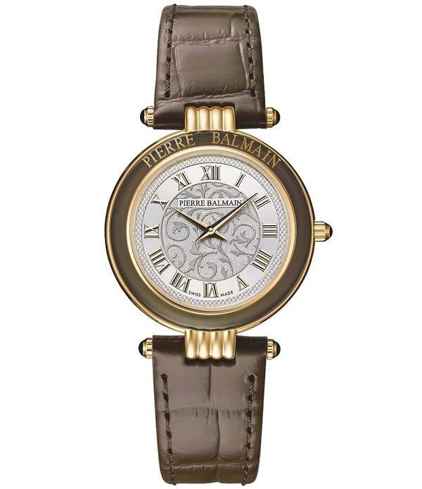 バルマン レディース アクセサリー 腕時計 レザー Balmain Paris Womens Quartz Analog Leather Strap Watch Brown ブラウン