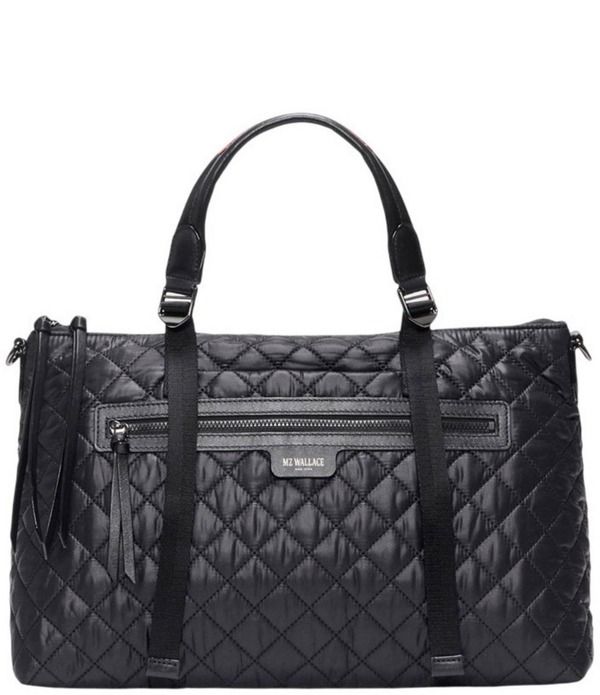 エムジーウォレス レディース バッグ キルティング レザー MZ Wallace Park Medium Quilted Leather Satchel Bag Black ブラック