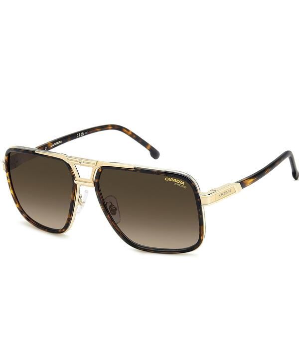 カレーナ レディース アクセサリー サングラス・アイウェア Carrera Mens CA1071 61mm Rectangle Sunglasses Havana GoldBrown ブラウン