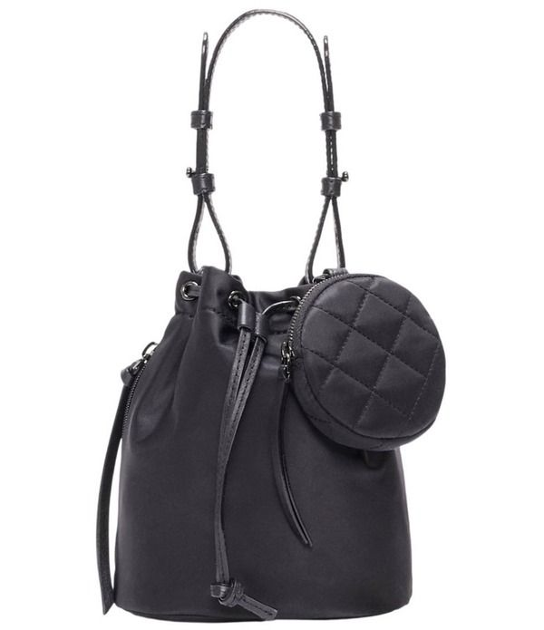 エムジーウォレス レディース バッグ ミニ MZ Wallace Waverly Drawstring Top Handle Mini Bucket Bag Black ブラック
