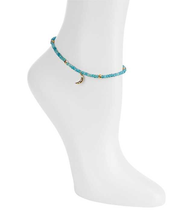 ジャンビニ レディース アクセサリー ブレスレット・バングル・アンクレット アンクル Gianni Bini Calypso Multicolor Bead Moon Charm Anklet Coo
