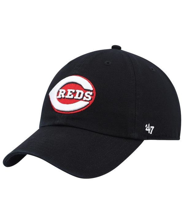 47 ブランド メンズ アクセサリー 帽子 47 Brand Mens Black Cincinnati Reds Clean Up Team Adjustable Hat Black ブラック
