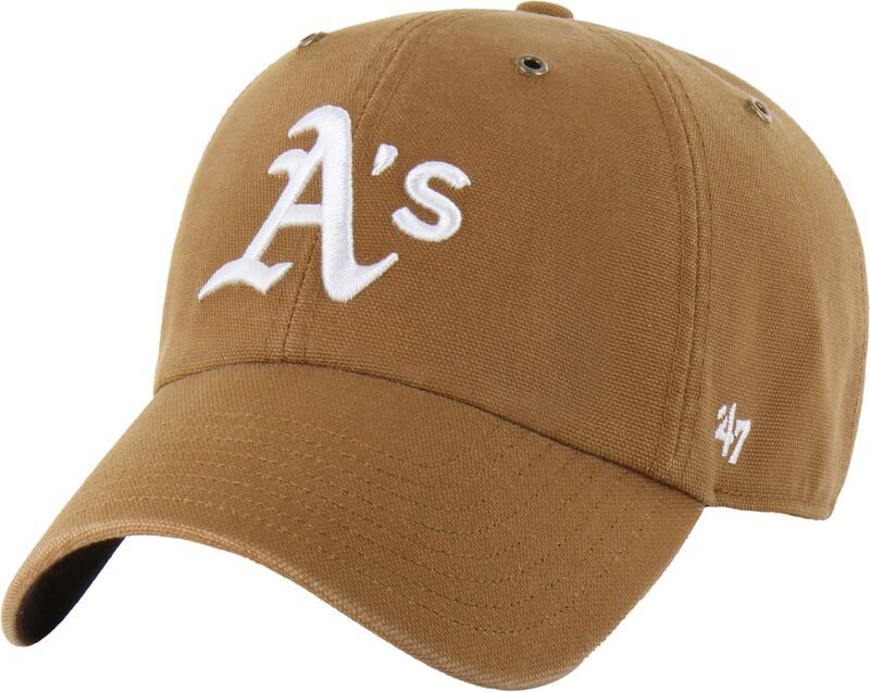 カーハート レディース アクセサリー 帽子 Carhartt x 47 Carhartt x 47 Adult Athletics Brown Clean Up Adjustable Hat NoCo
