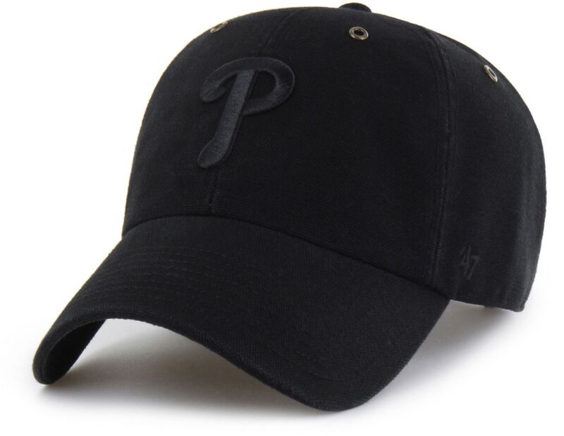 カーハート レディース アクセサリー 帽子 Carhartt x 47 Carhartt x 47 Adult Philadelphia Phillies Black Clean Up Adjusta