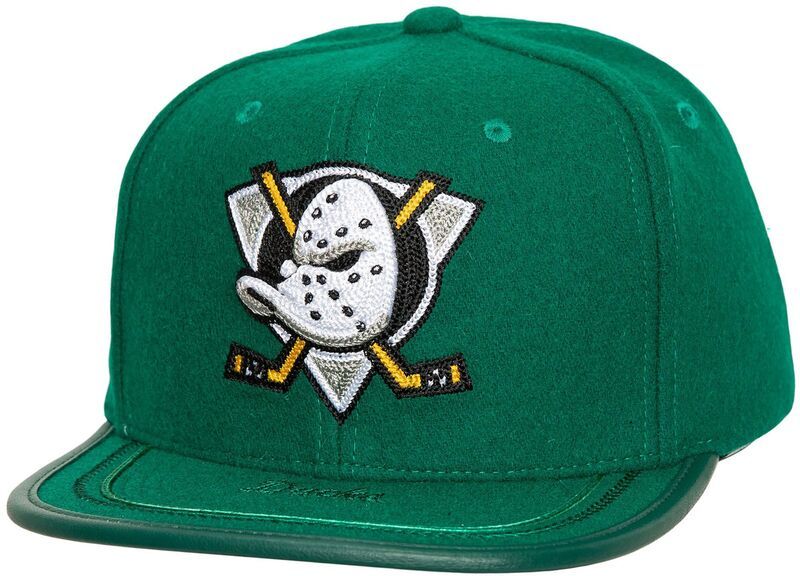 ミッチェルネス メンズ アクセサリー 帽子 Mitchell Ness Adult Anaheim Ducks Teal Upscale Snapback Adjustable Hat NoColor