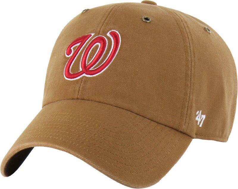 カーハート メンズ アクセサリー 帽子 Carhartt x 47 Carhartt x 47 Adult Washingtonationals Brown Clean Up Adjustable H