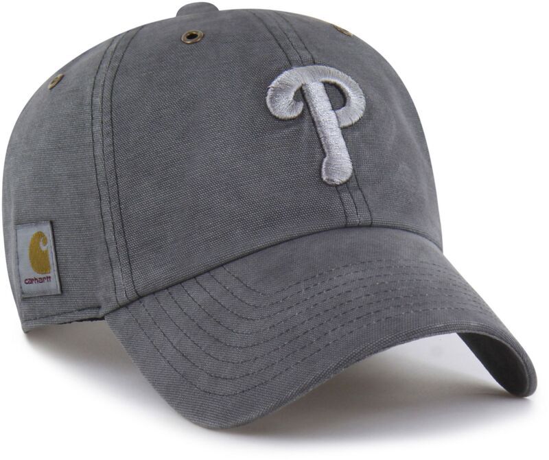 カーハート メンズ アクセサリー 帽子 Carhartt x 47 Carhartt x 47 Adult Philadelphia Phillies Charcoal Dyed Clean Up A