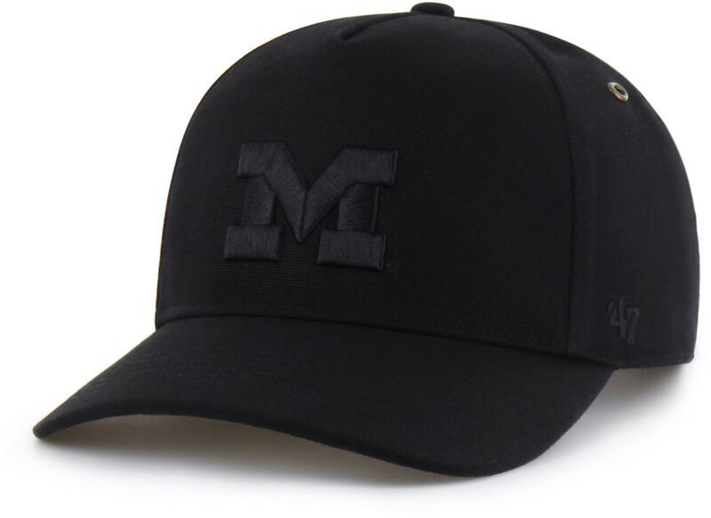 カーハート メンズ アクセサリー 帽子 Carhartt x 47 Carhartt x 47 Adult Michigan Wolverines Black Hitch Adjustable Hat