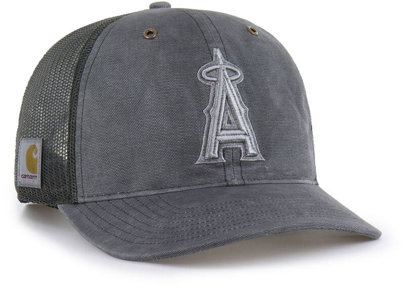 カーハート レディース アクセサリー 帽子 Carhartt x 47 Carhartt x 47 Adult Los Angeles Angels Charcoal Dyed Trucker Adj
