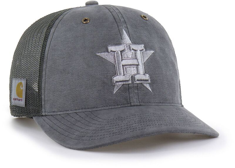カーハート レディース アクセサリー 帽子 Carhartt x 47 Carhartt x 47 Adult Houston Astros Charcoal Dyed Trucker Adjusta