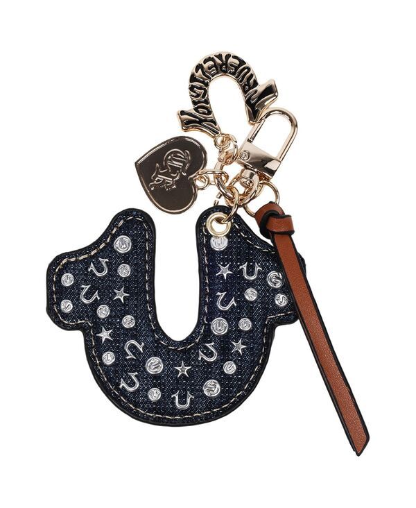 トゥルーレリジョン レディース バッグ デニム True Religion Denim Horseshoe Bag Charm Dark denim デニム