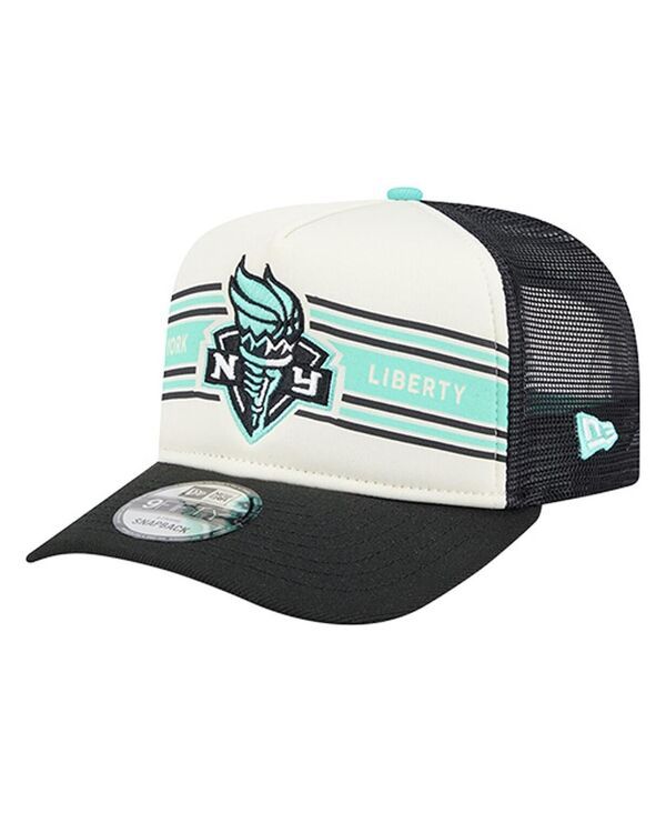 ニューエラ メンズ アクセサリー 帽子 New Era Mens and Womens WhiteBlack New York Liberty Banner Foam Front 9FIFTY AFr