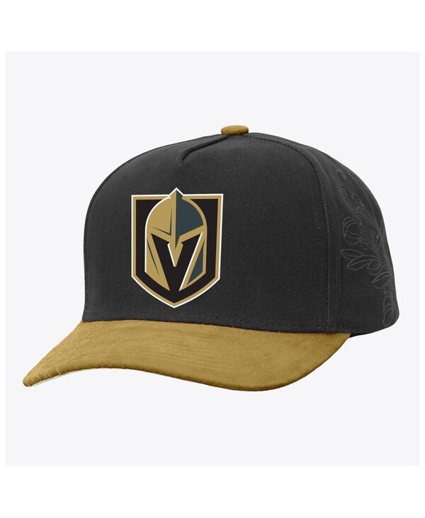 ミッチェルネス レディース アクセサリー 帽子 Mitchell Ness BlackGold Vegas Golden Knights May Flowers Pro Crown Adjustabl