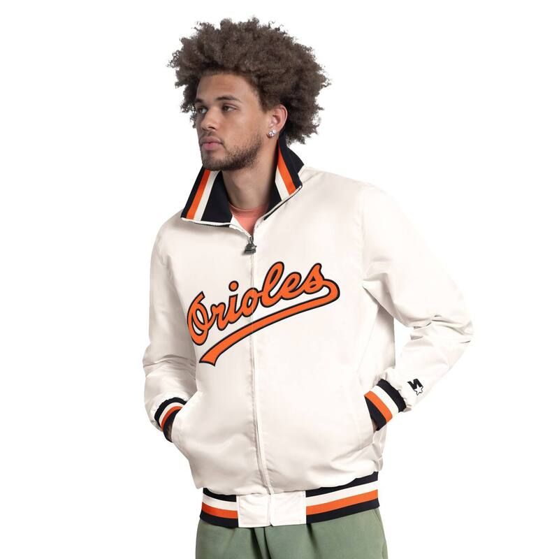 スターター レディース アウター ジャケット・ブルゾン キャップ ロゴ Menstarter White Baltimore Orioles The Captain Cooperstown Logo