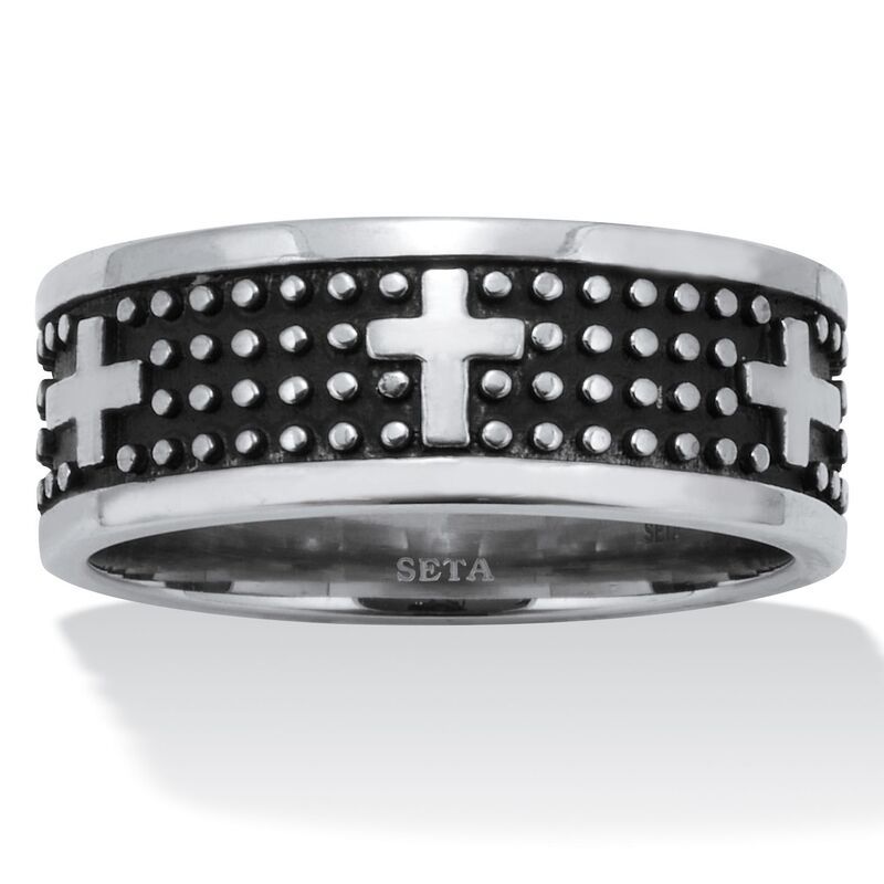 パームビーチジュエリー レディース アクセサリー リング Tシャツ PalmBeach Jewelry Menstainlessteel Cross Ring Silver シルバー