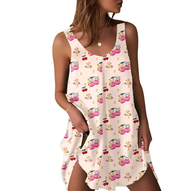 エコアー レディース アンダーウェア ナイトウェア Vネック サテン ノースリーブ Ekouaer Womensleeveless V Neck Satinightgown Pink Print ピン 8,125円