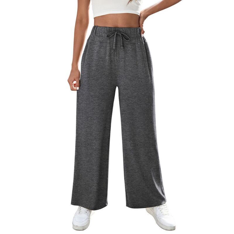 ファンジュライ レディース ボトムス カジュアルパンツ ワイドレッグ FUNJULY Womens Elastic Waist Wide Leg Sweat Pants with Pockets Gr