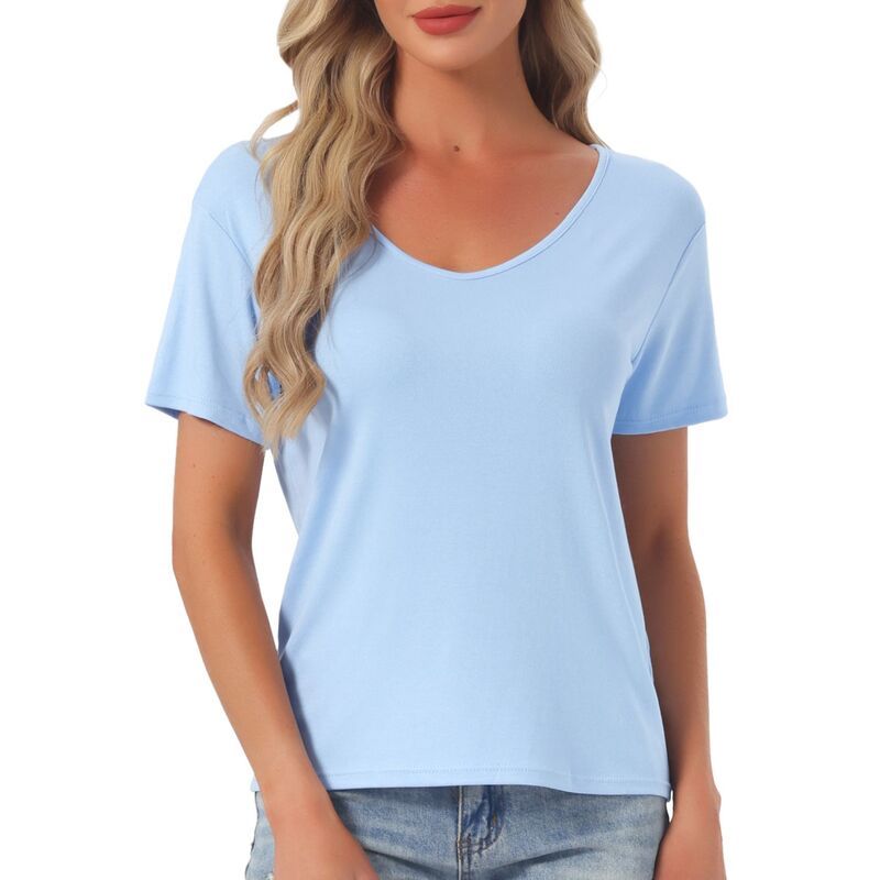 インスパイア シック レディース アンダーウェア ナイトウェア Vネック Tシャツ INSPIRE CHIC Womens T Shirtshort Sleeve Basic Tee Outfits 8,125円