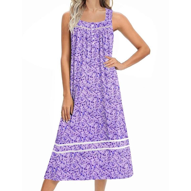 エコアー レディース アンダーウェア ナイトウェア ノースリーブ マキシ Ekouaer Womensleeveless Long Nightgown Soft Maxi Sleep Dress Lo